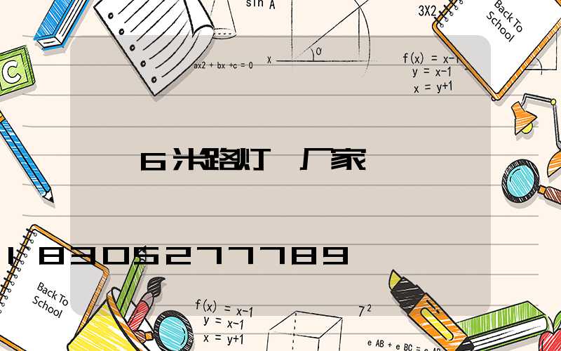 6米路灯 厂家